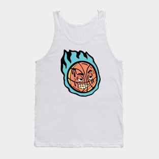 Flaming Hot Angry Orange Basketball Tank Top